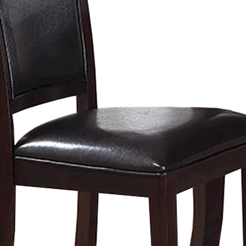 Set Di Due Sedie Da Pranzo In Legno Stile Retrò Marrone Scuro,
