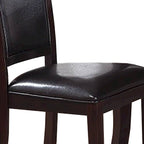 Set Di Due Sedie Da Pranzo In Legno Stile Retrò Marrone Scuro,