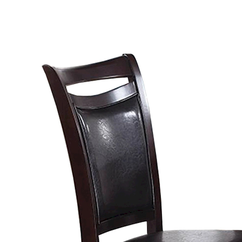 Set Di Due Sedie Da Pranzo In Legno Stile Retrò Marrone Scuro,