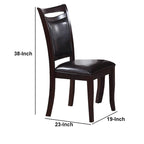 Set Di Due Sedie Da Pranzo In Legno Stile Retrò Marrone Scuro,
