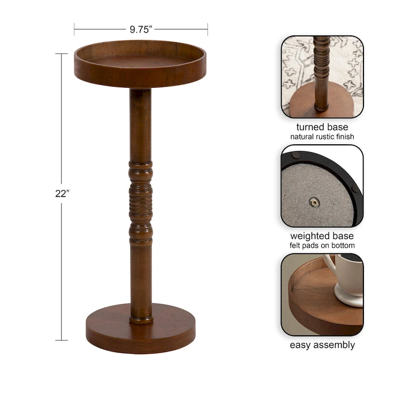 Tavolino con piedistallo - 10x10x22