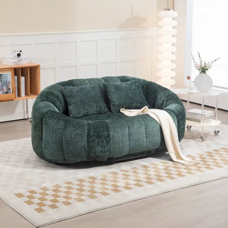 Divano Bean Bag, Divano Pigro, Poltrona Sacco Durevole e Confortevole con Schienale Alto per Adulti e Bambini, per Interni ed Esterni