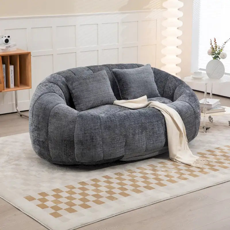 Divano Bean Bag, Divano Pigro, Poltrona Sacco Durevole e Confortevole con Schienale Alto per Adulti e Bambini, per Interni ed Esterni