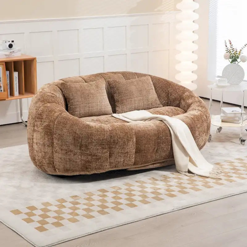 Divano Bean Bag, Divano Pigro, Poltrona Sacco Durevole e Confortevole con Schienale Alto per Adulti e Bambini, per Interni ed Esterni