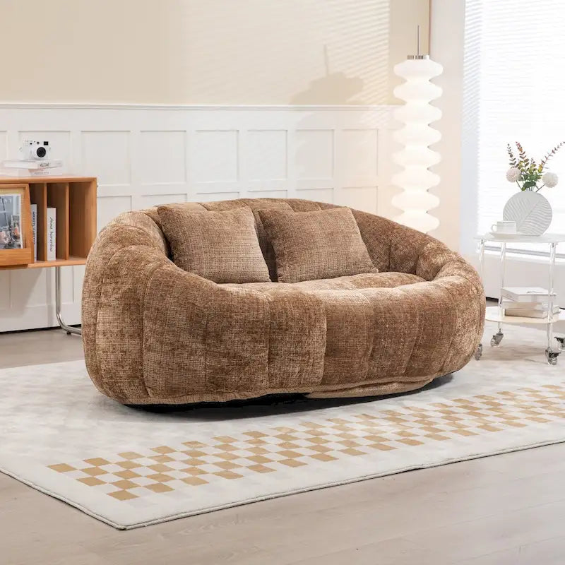 Divano Bean Bag, Divano Pigro, Poltrona Sacco Durevole e Confortevole con Schienale Alto per Adulti e Bambini, per Interni ed Esterni