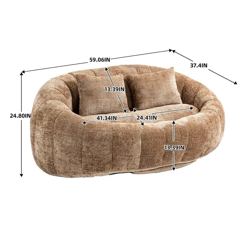 Divano Bean Bag, Divano Pigro, Poltrona Sacco Durevole e Confortevole con Schienale Alto per Adulti e Bambini, per Interni ed Esterni