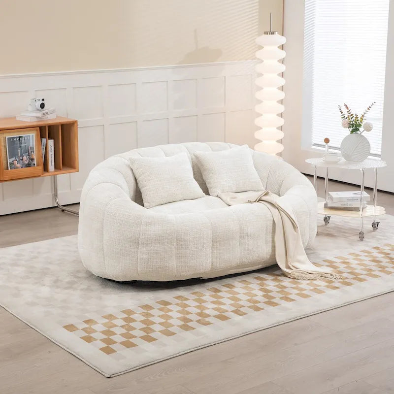 Divano Bean Bag, Divano Pigro, Poltrona Sacco Durevole e Confortevole con Schienale Alto per Adulti e Bambini, per Interni ed Esterni