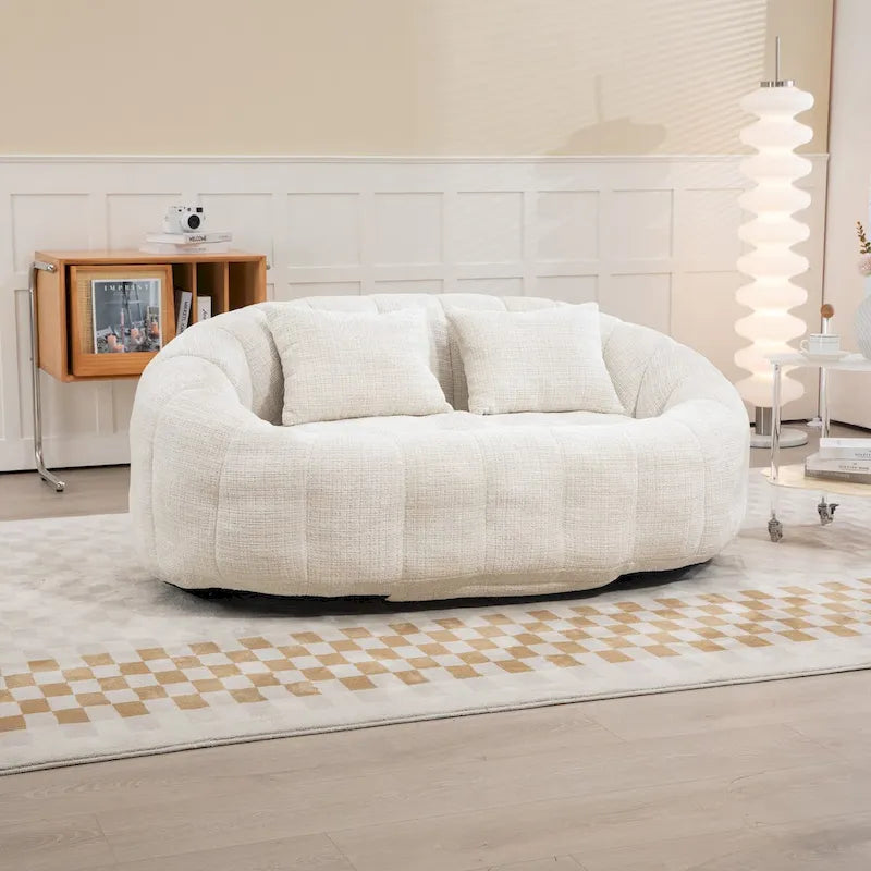 Divano Bean Bag, Divano Pigro, Poltrona Sacco Durevole e Confortevole con Schienale Alto per Adulti e Bambini, per Interni ed Esterni