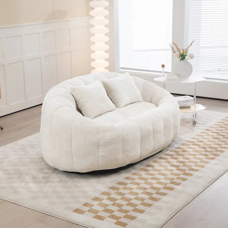Divano Bean Bag, Divano Pigro, Poltrona Sacco Durevole e Confortevole con Schienale Alto per Adulti e Bambini, per Interni ed Esterni