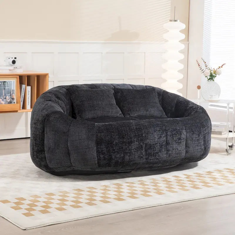 Divano Bean Bag, Divano Pigro, Poltrona Sacco Durevole e Confortevole con Schienale Alto per Adulti e Bambini, per Interni ed Esterni