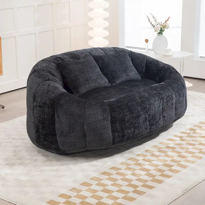 Divano Bean Bag, Divano Pigro, Poltrona Sacco Durevole e Confortevole con Schienale Alto per Adulti e Bambini, per Interni ed Esterni
