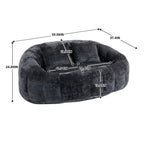 Divano Bean Bag, Divano Pigro, Poltrona Sacco Durevole e Confortevole con Schienale Alto per Adulti e Bambini, per Interni ed Esterni