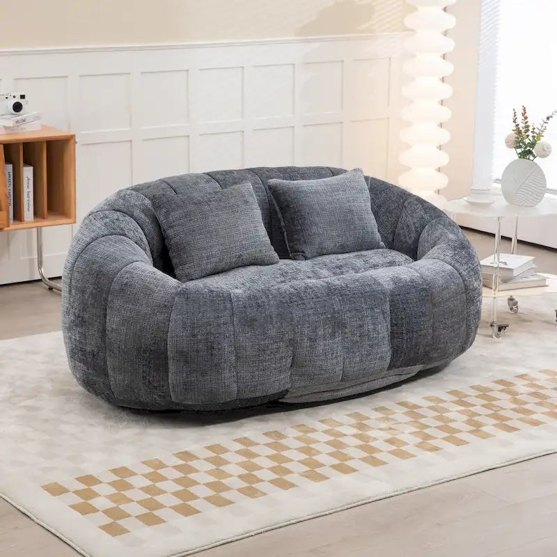 Divano Bean Bag, Divano Pigro, Poltrona Sacco Durevole e Confortevole con Schienale Alto per Adulti e Bambini, per Interni ed Esterni