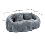Divano Bean Bag, Divano Pigro, Poltrona Sacco Durevole e Confortevole con Schienale Alto per Adulti e Bambini, per Interni ed Esterni
