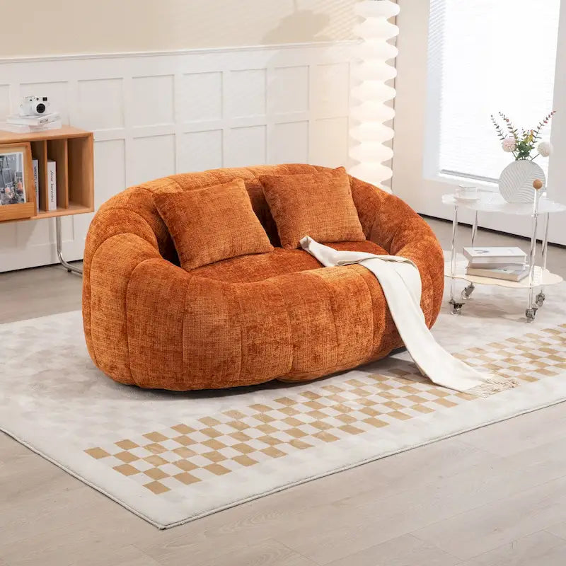 Divano Bean Bag, Divano Pigro, Poltrona Sacco Durevole e Confortevole con Schienale Alto per Adulti e Bambini, per Interni ed Esterni
