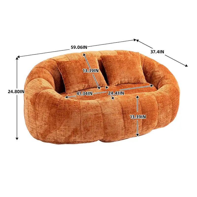 Divano Bean Bag, Divano Pigro, Poltrona Sacco Durevole e Confortevole con Schienale Alto per Adulti e Bambini, per Interni ed Esterni