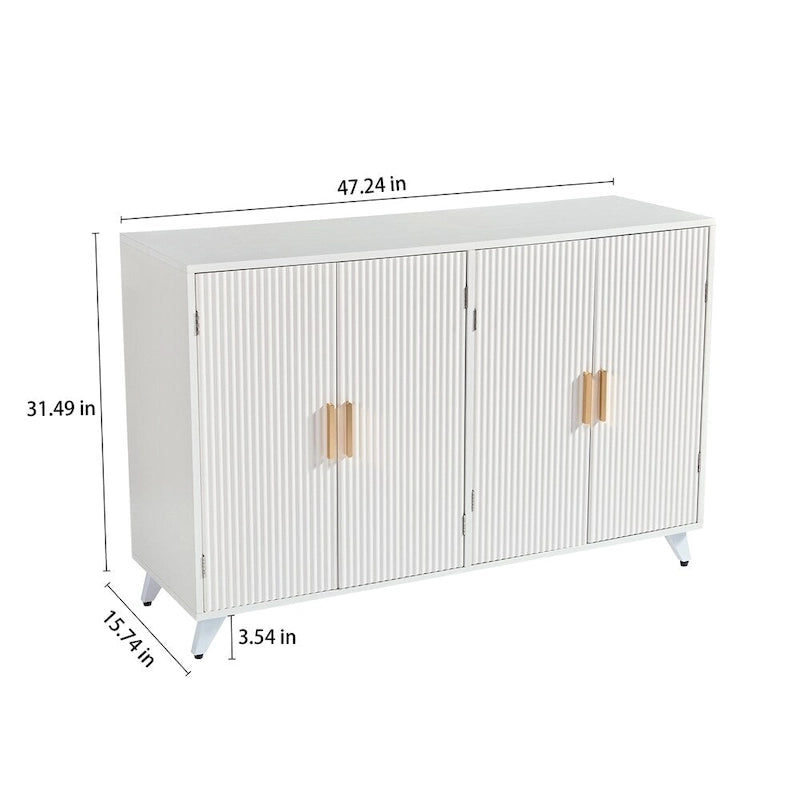 Credenza-Buffet Con 4 Ante E Ripiani Rimovibili