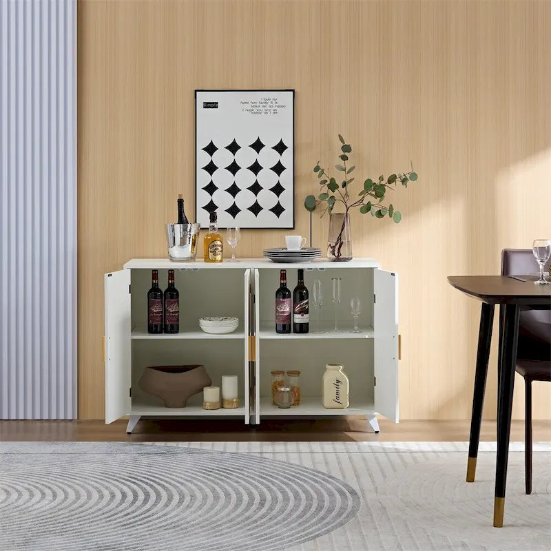 Credenza-Buffet Con 4 Ante E Ripiani Rimovibili