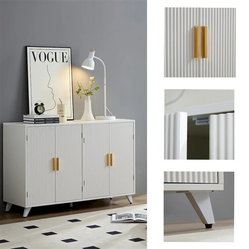 Credenza-Buffet Con 4 Ante E Ripiani Rimovibili