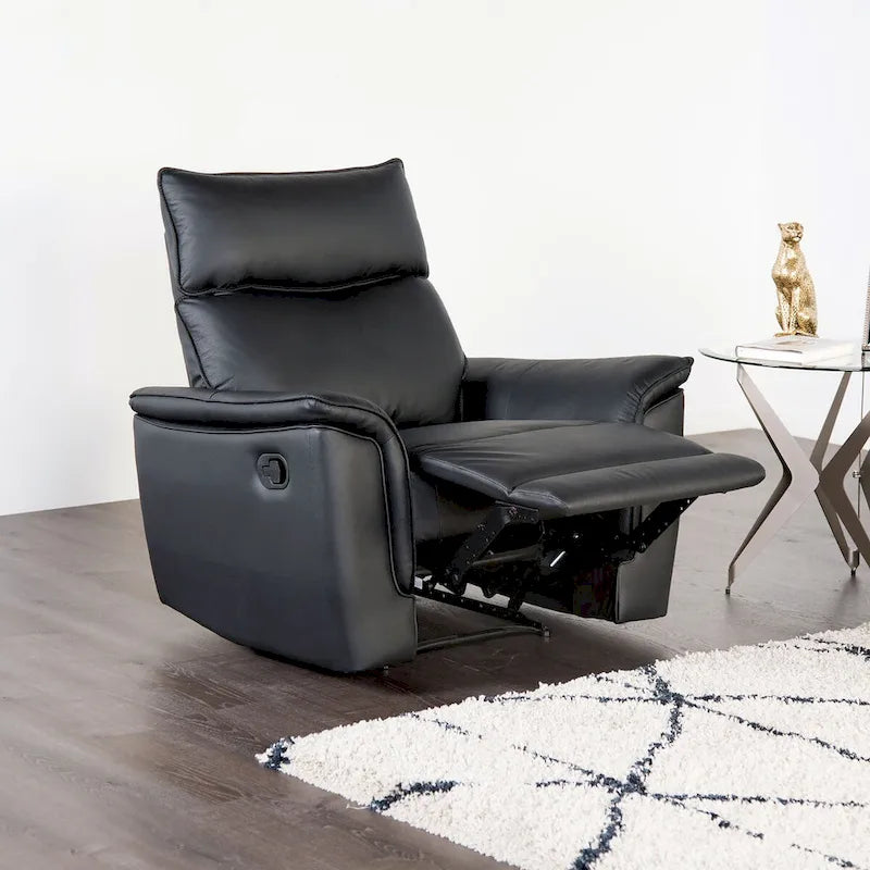 Poltrona relax manuale in similpelle moderna
